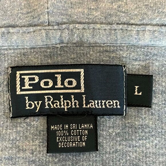 Polo Ralph Lauren Double Knit Full Zip Hoodie in a Heather Blue Men's size Large - Picture 5 of 6